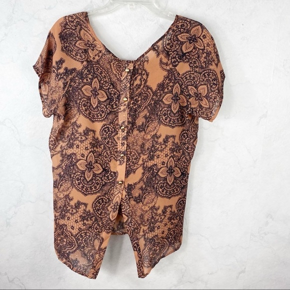 [Daytrip] Paisley Patter Printed Lightweight Blouse - Picture 4 of 4